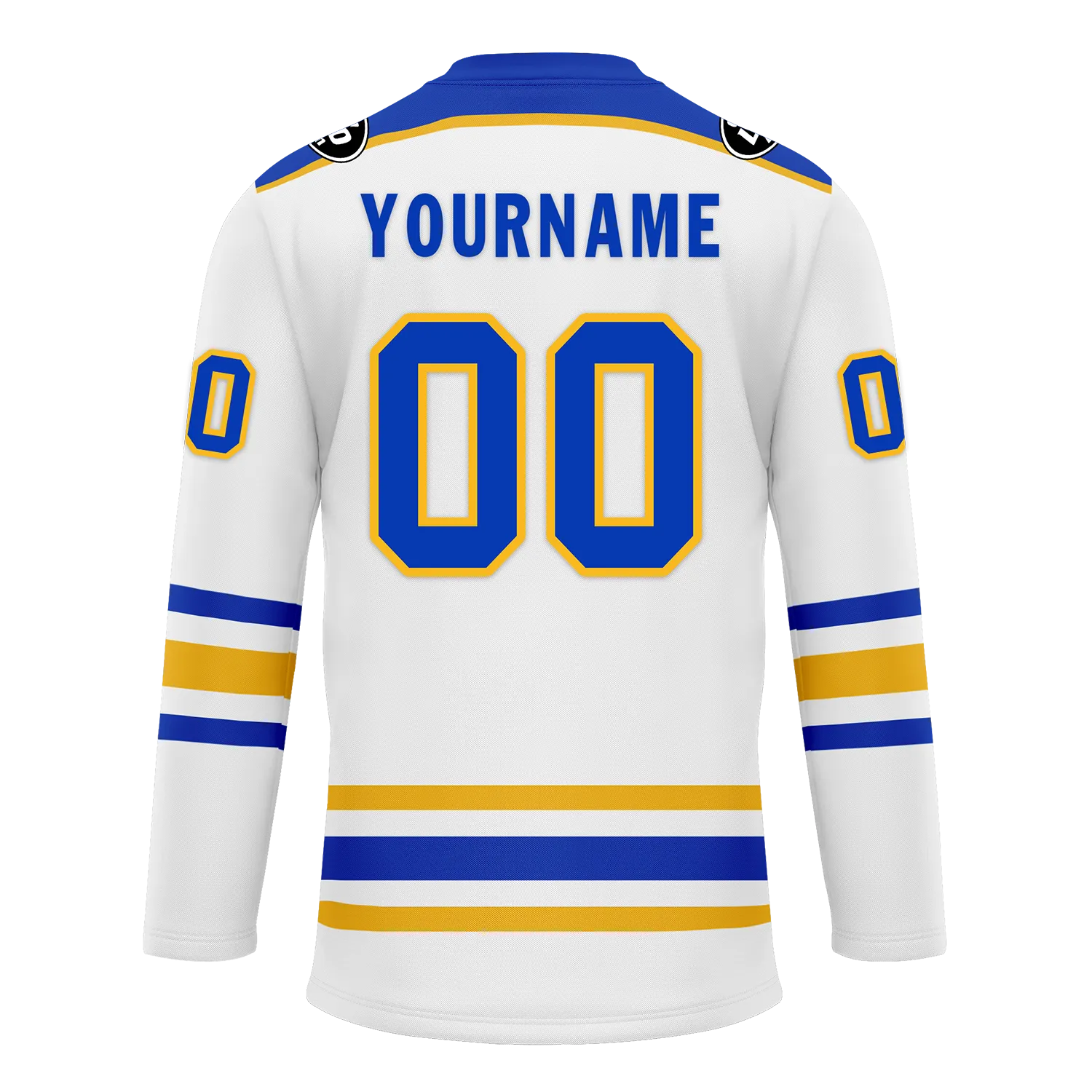 Custom White Blue Personalized Hockey Jersey HCKJ01-D0a70ab