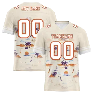Custom Yellow Hawaii White Personalized Authentic Football Jersey FBJ02-bc0fa88