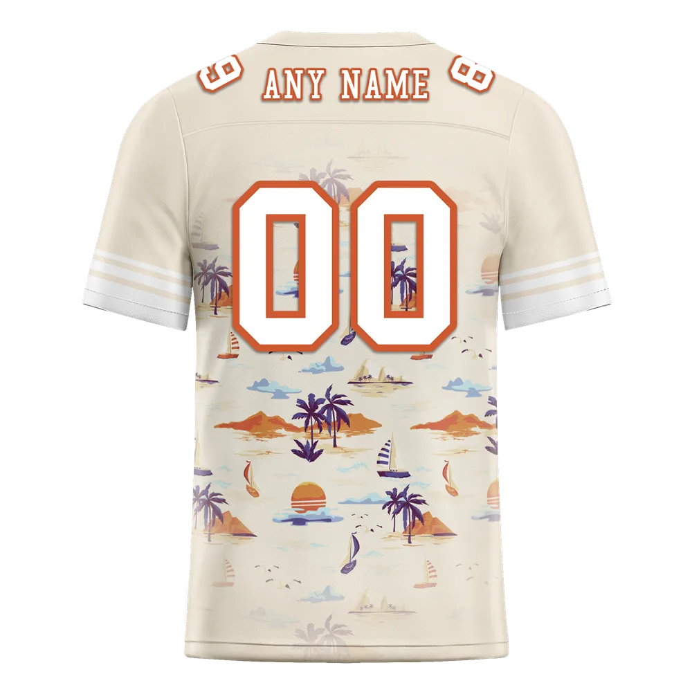Custom Yellow Hawaii White Personalized Authentic Football Jersey FBJ02-bc0fa88
