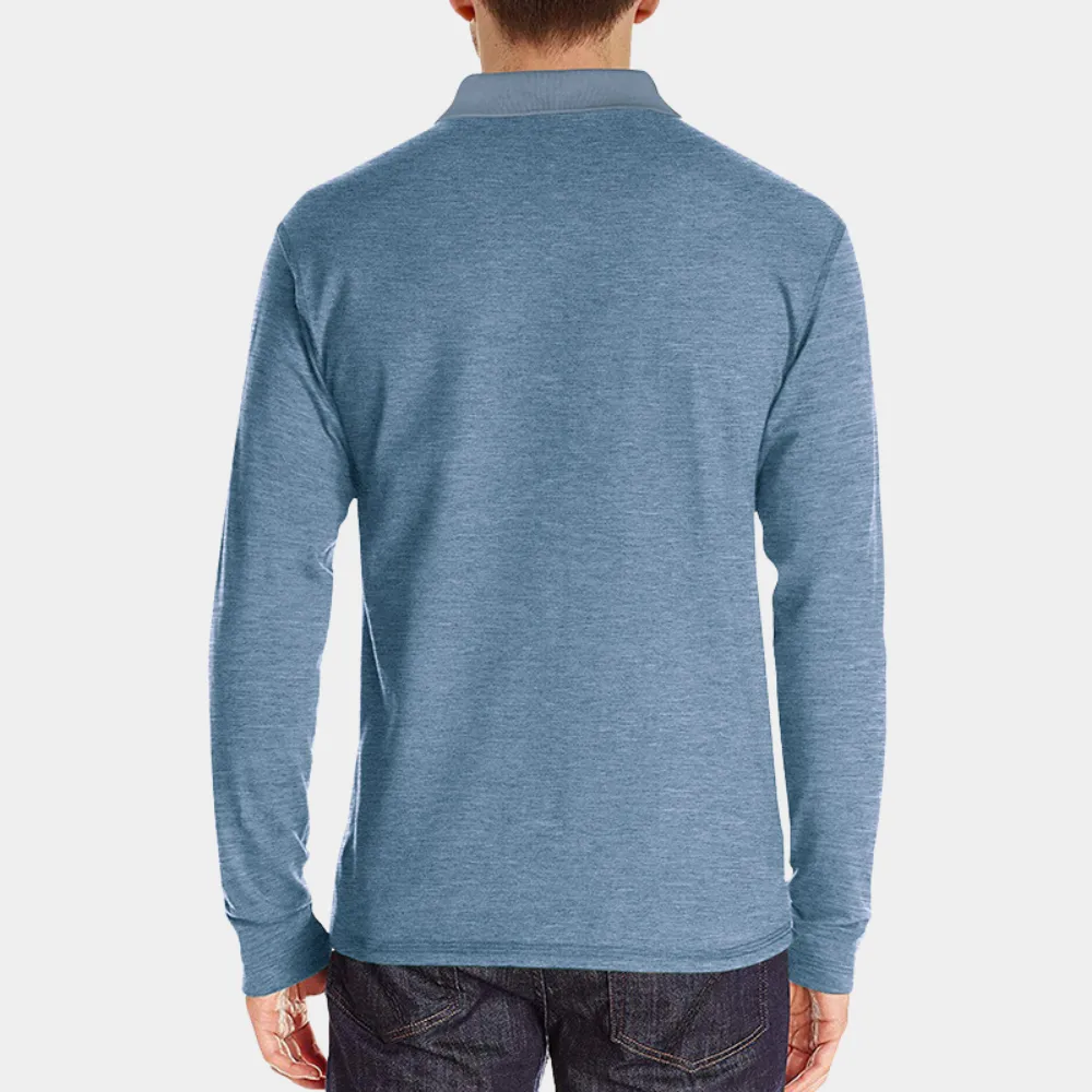 Elegant Men's Long Sleeve Shirt with Collar for Casual Outfits