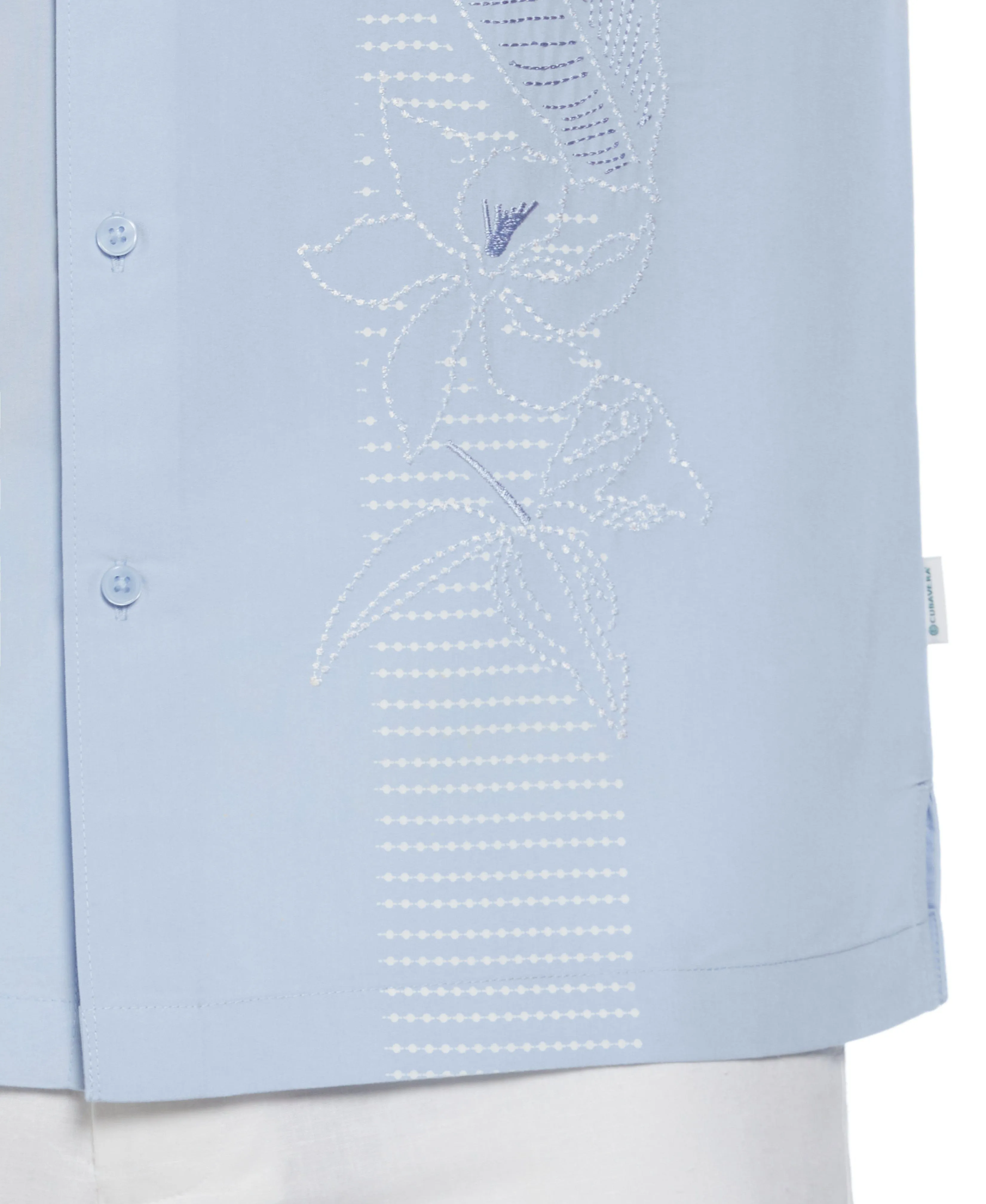 Floral Embroidered Panel Shirt