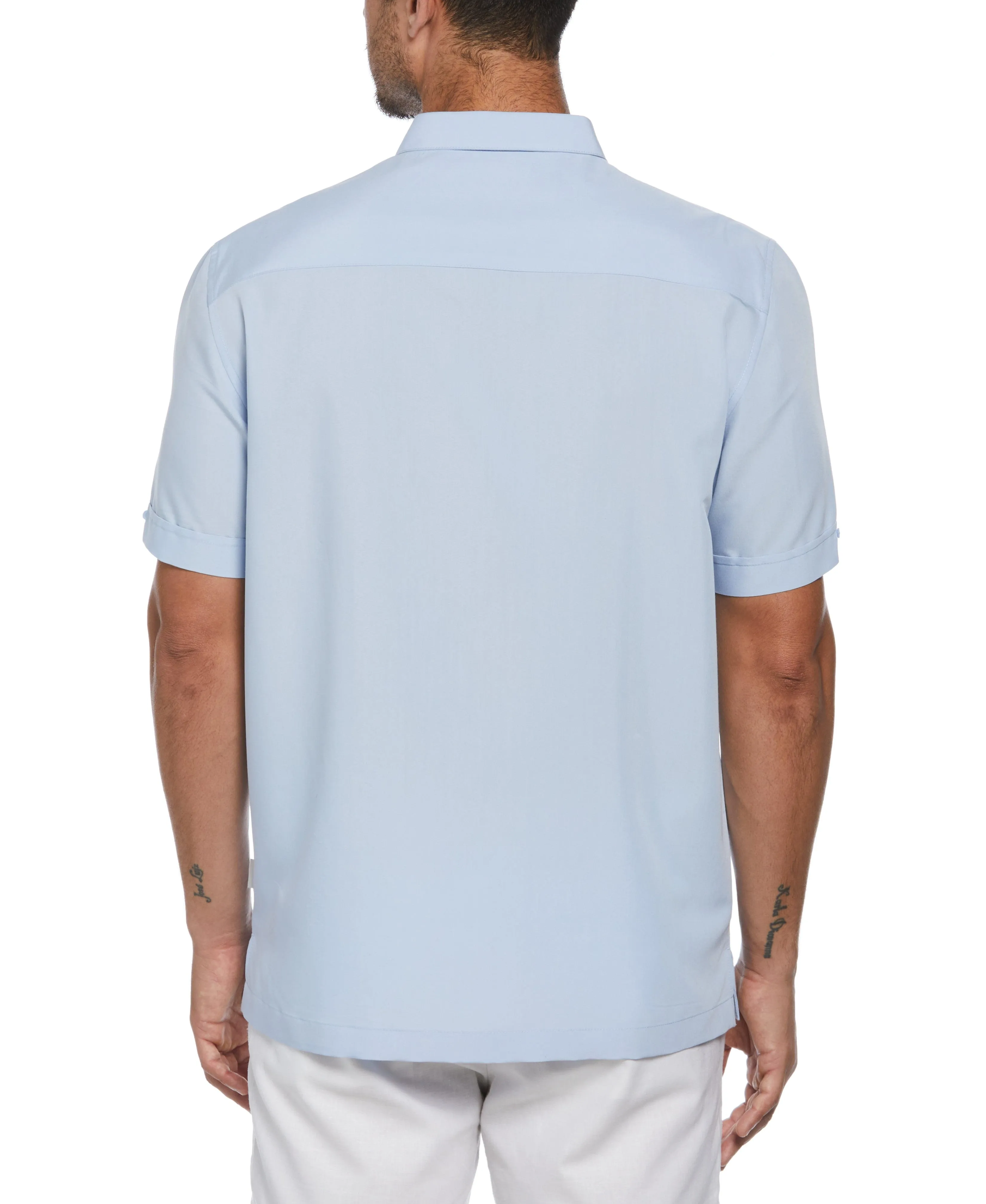 Floral Embroidered Panel Shirt