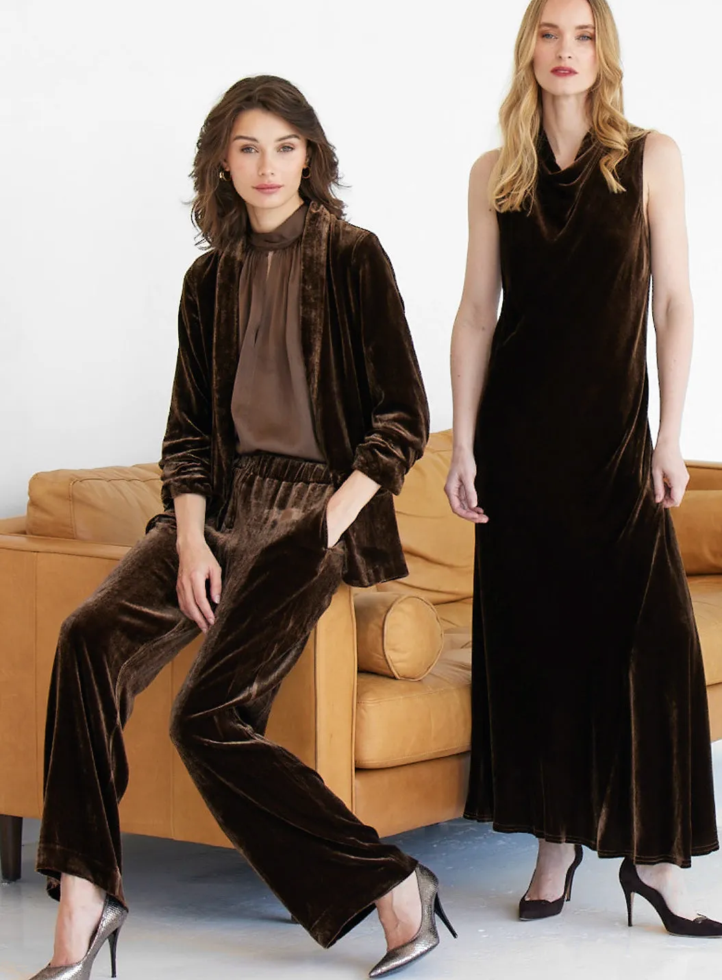 go velvet scrunch sleeve jacket