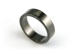 Gothic Skull Cross Bone Men's Ring Band