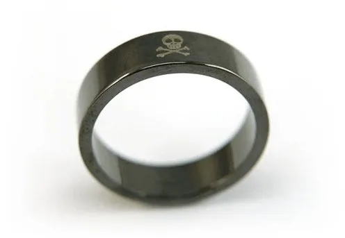 Gothic Skull Cross Bone Men's Ring Band