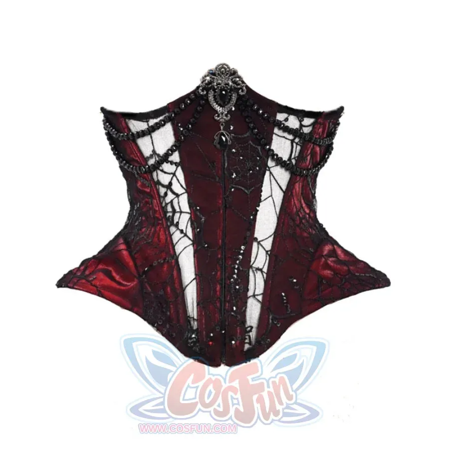 Gothic Velvet Fishbone Corset Halloween 3-Piece Set S22987