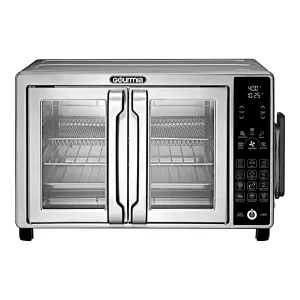 Gourmia 6-Slice Digital Toaster Oven Air Fryer, with 18 One-Touch Presets & Temp Probe, Stainless Steel - new