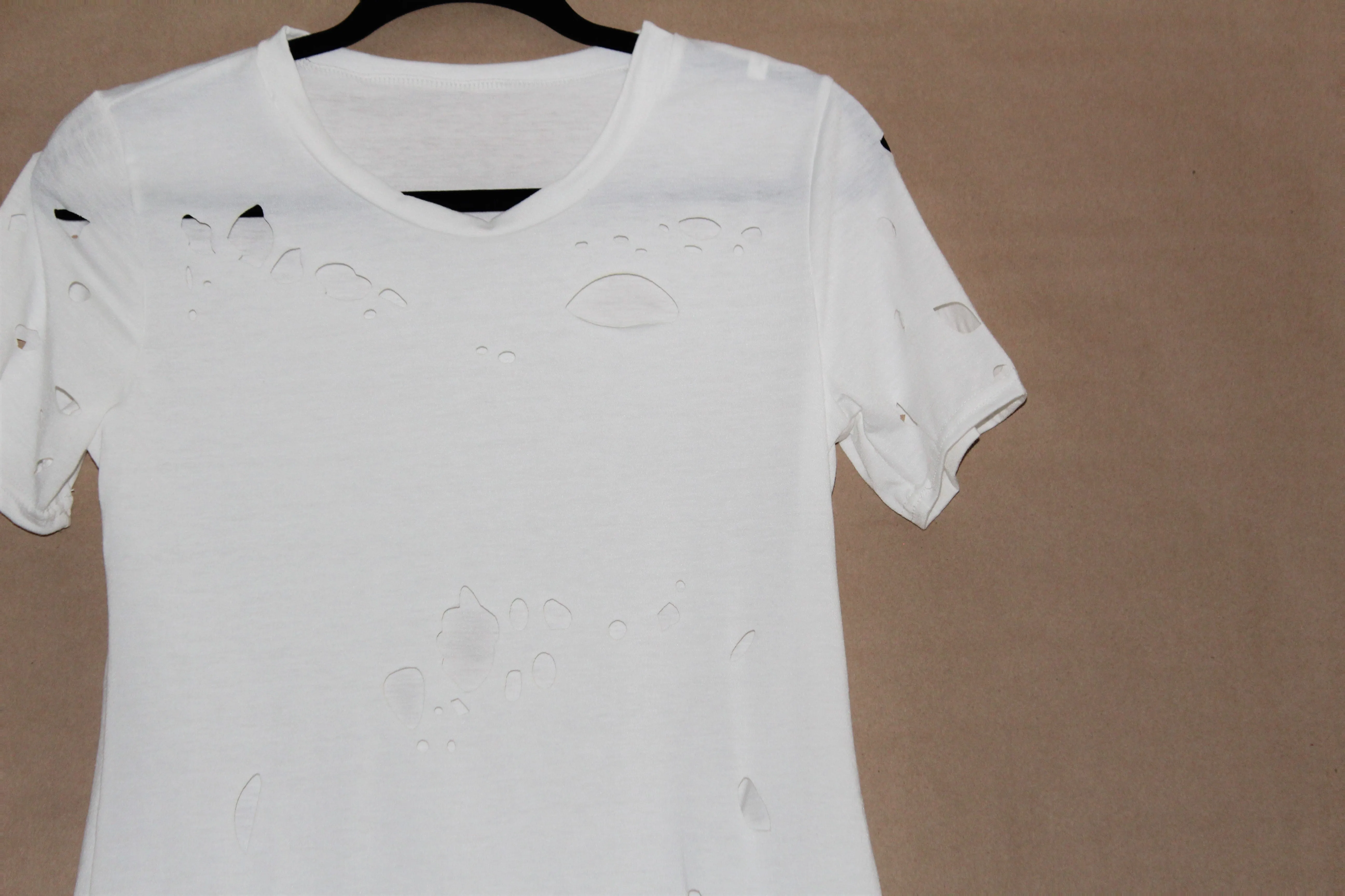 Heavily Distressed Crop Top