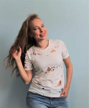 Heavily Distressed Crop Top