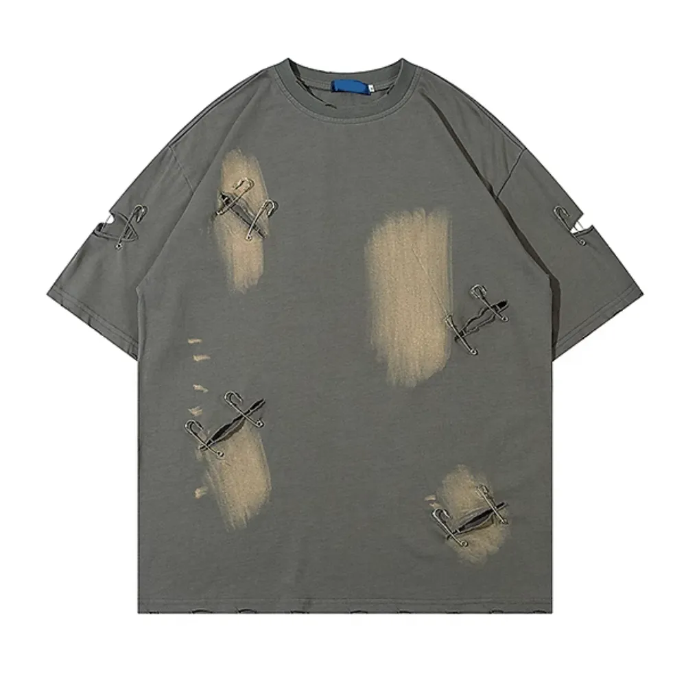 High Street Pin Distressed T-shirt