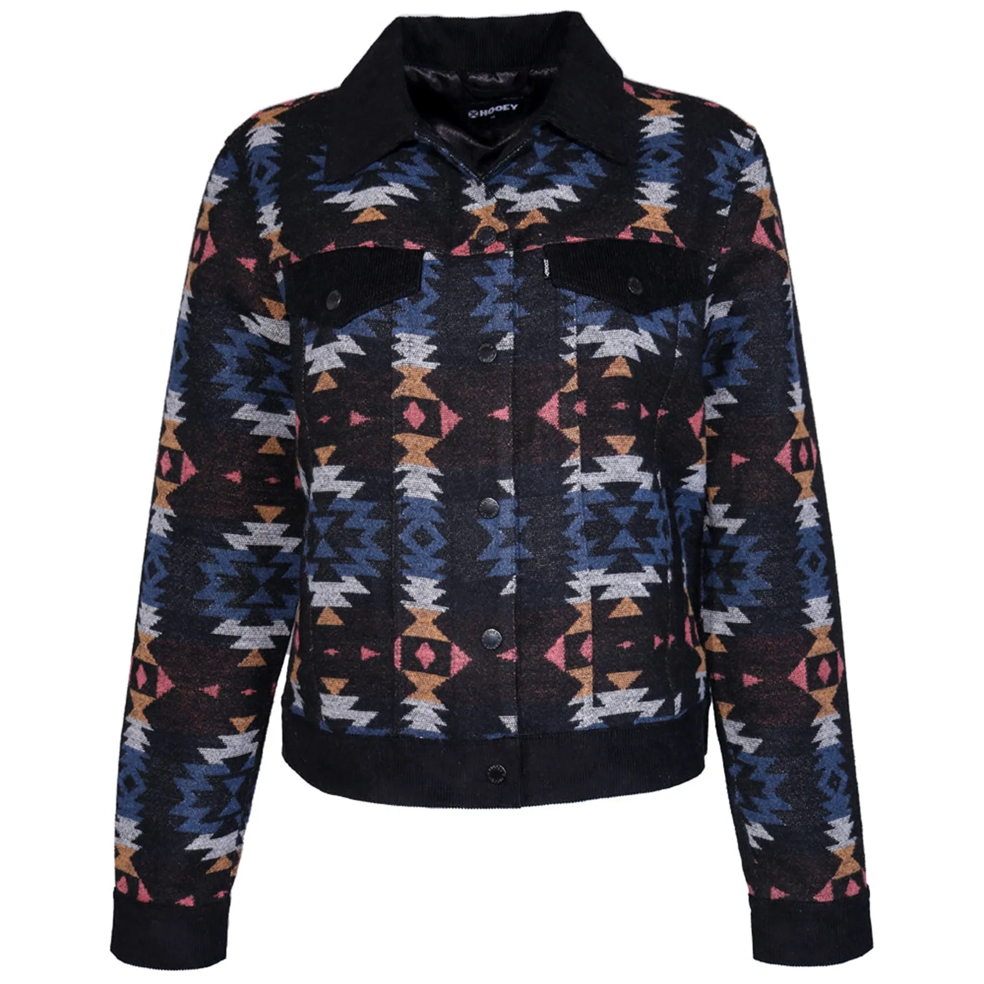 Hooey Women's Black and Aztec Jacket