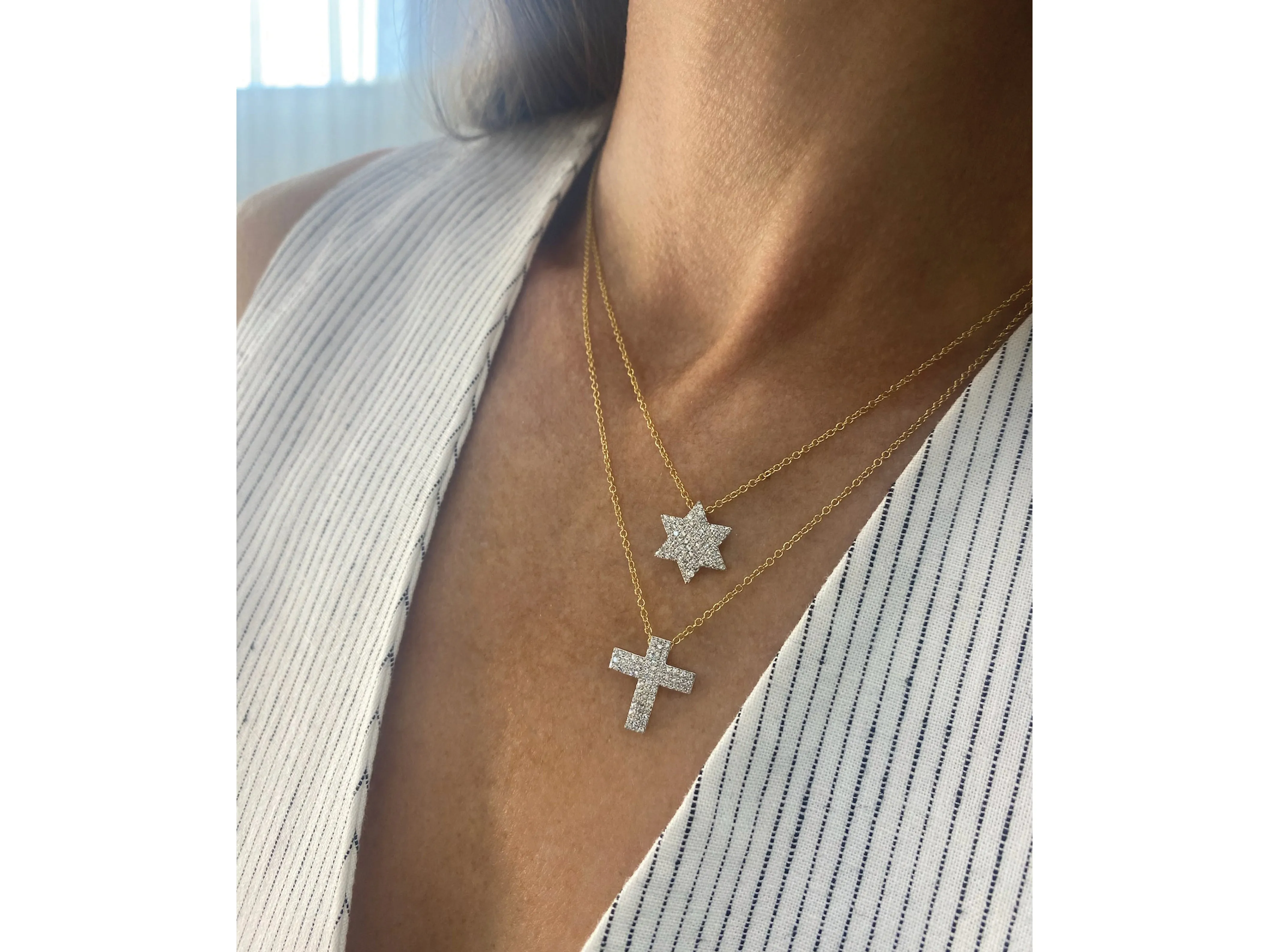Infinity Star of David Necklace