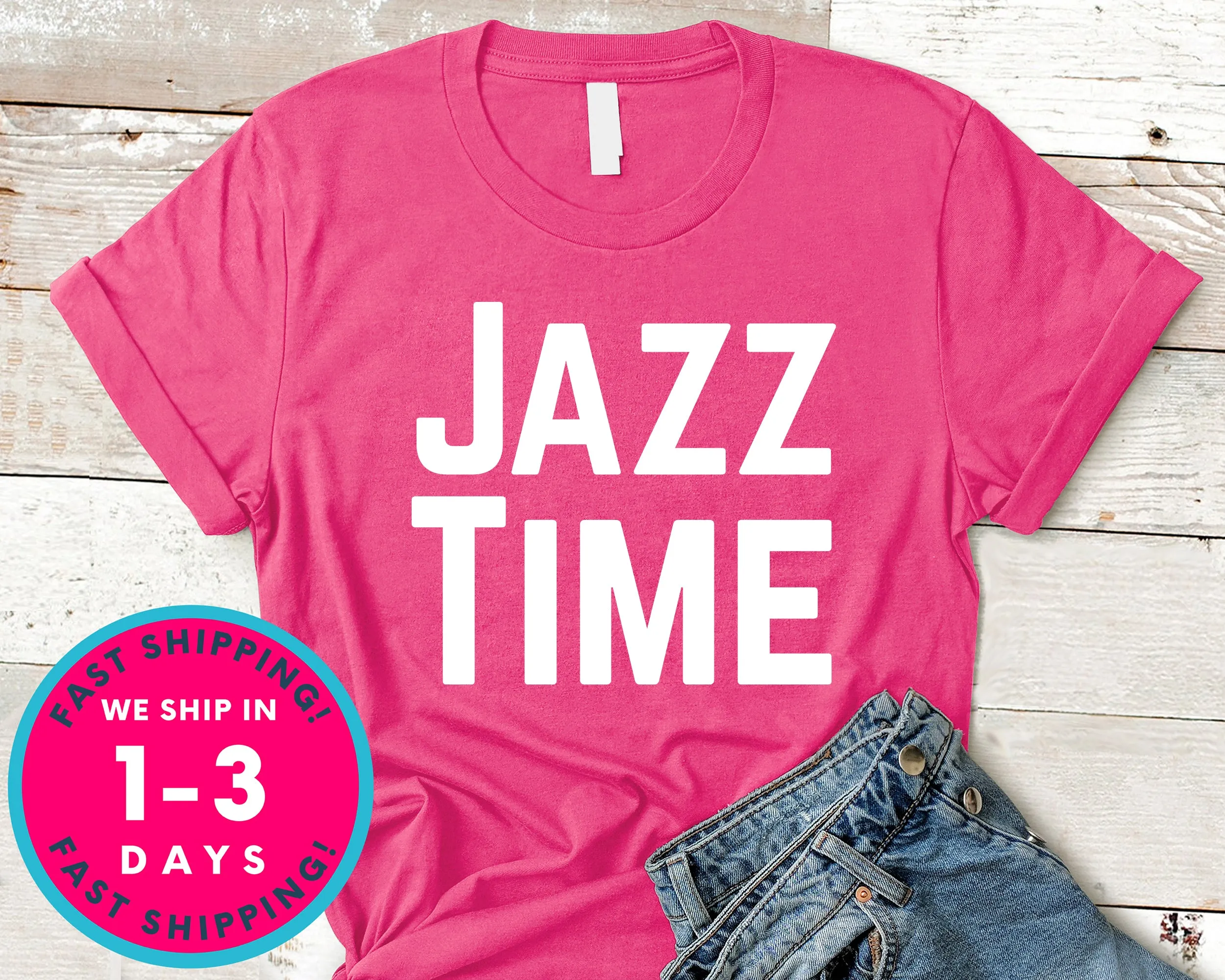 Jazz Time Jazz Music Fans T-Shirt - Music Shirt
