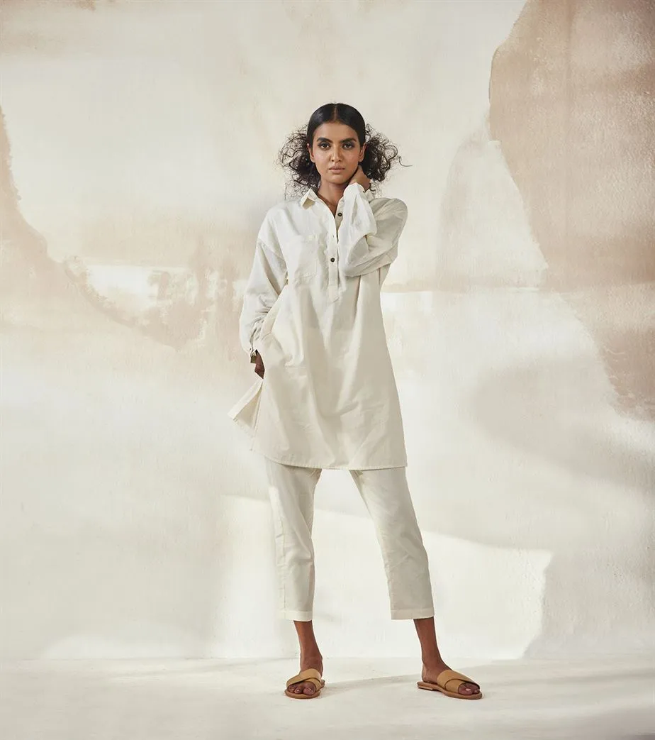 Khara Kapas  I  Fort Worth White Camilia Co-ord Set