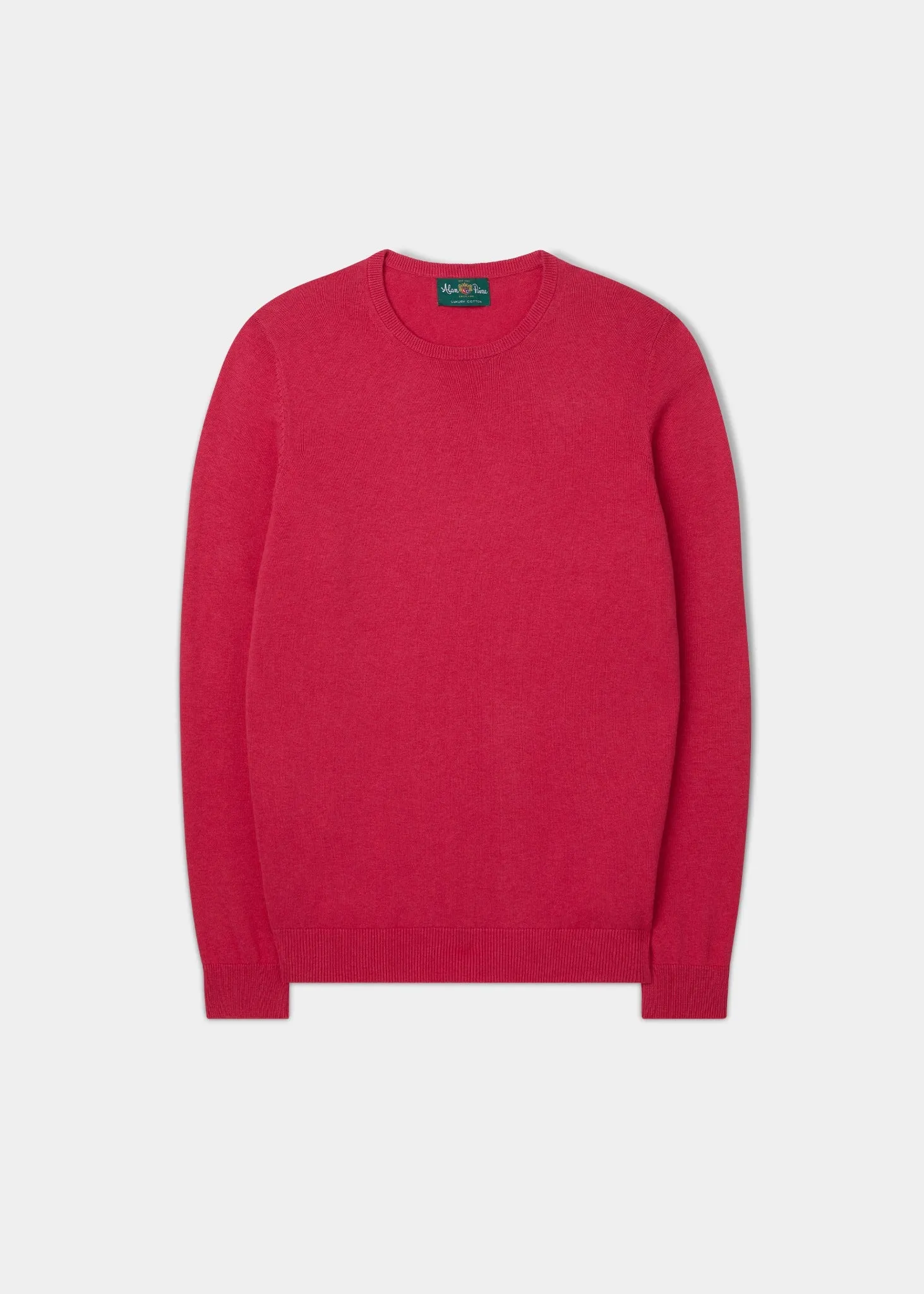 Leysmill Cotton Cashmere Jumper In Raspberry