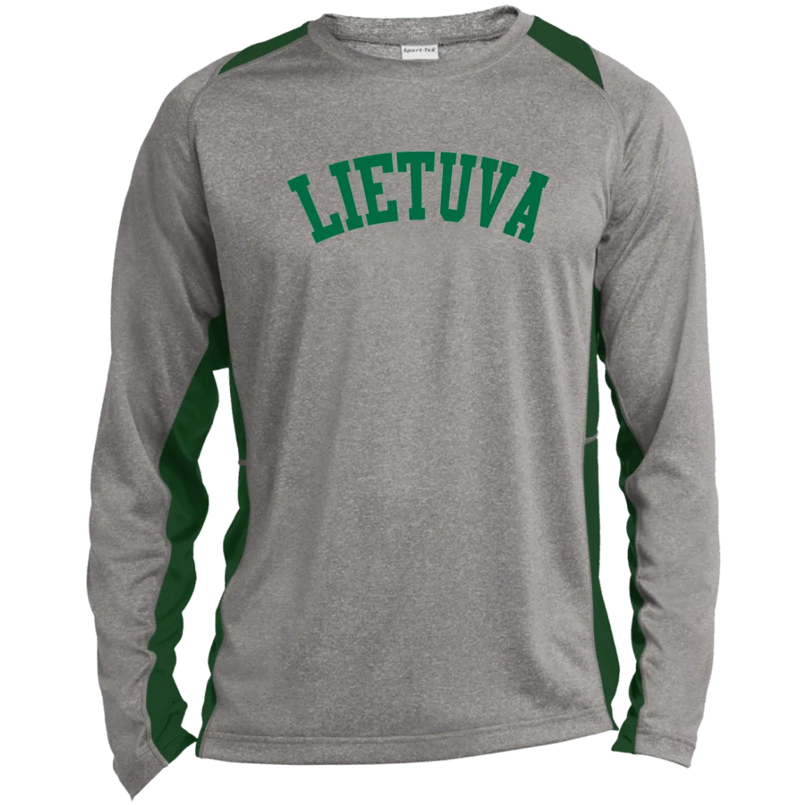 Lietuva - Men's Long Sleeve Colorblock Activewear Performance T