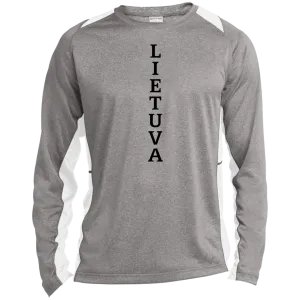 Lietuva - Men's Long Sleeve Colorblock Activewear Performance T