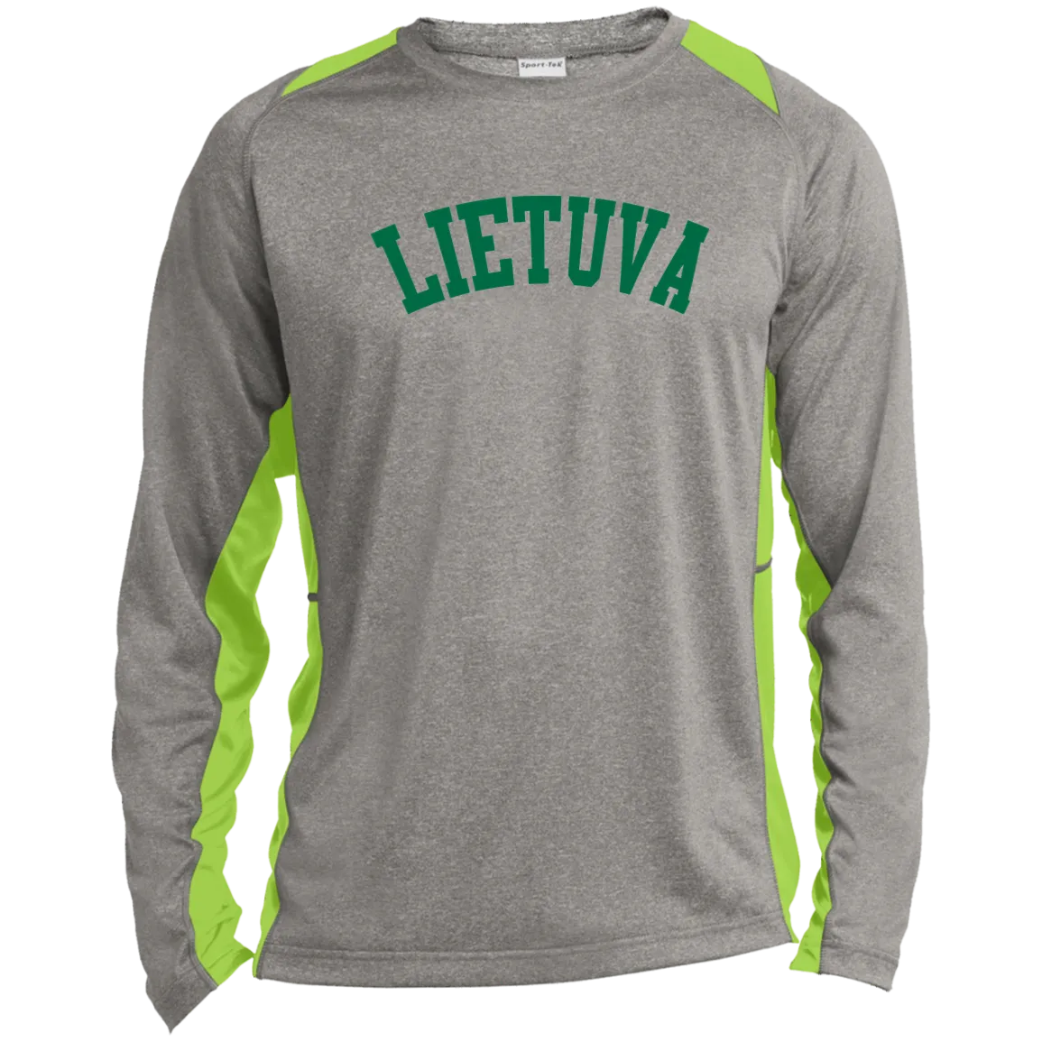 Lietuva - Men's Long Sleeve Colorblock Activewear Performance T