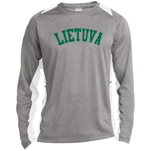 Lietuva - Men's Long Sleeve Colorblock Activewear Performance T
