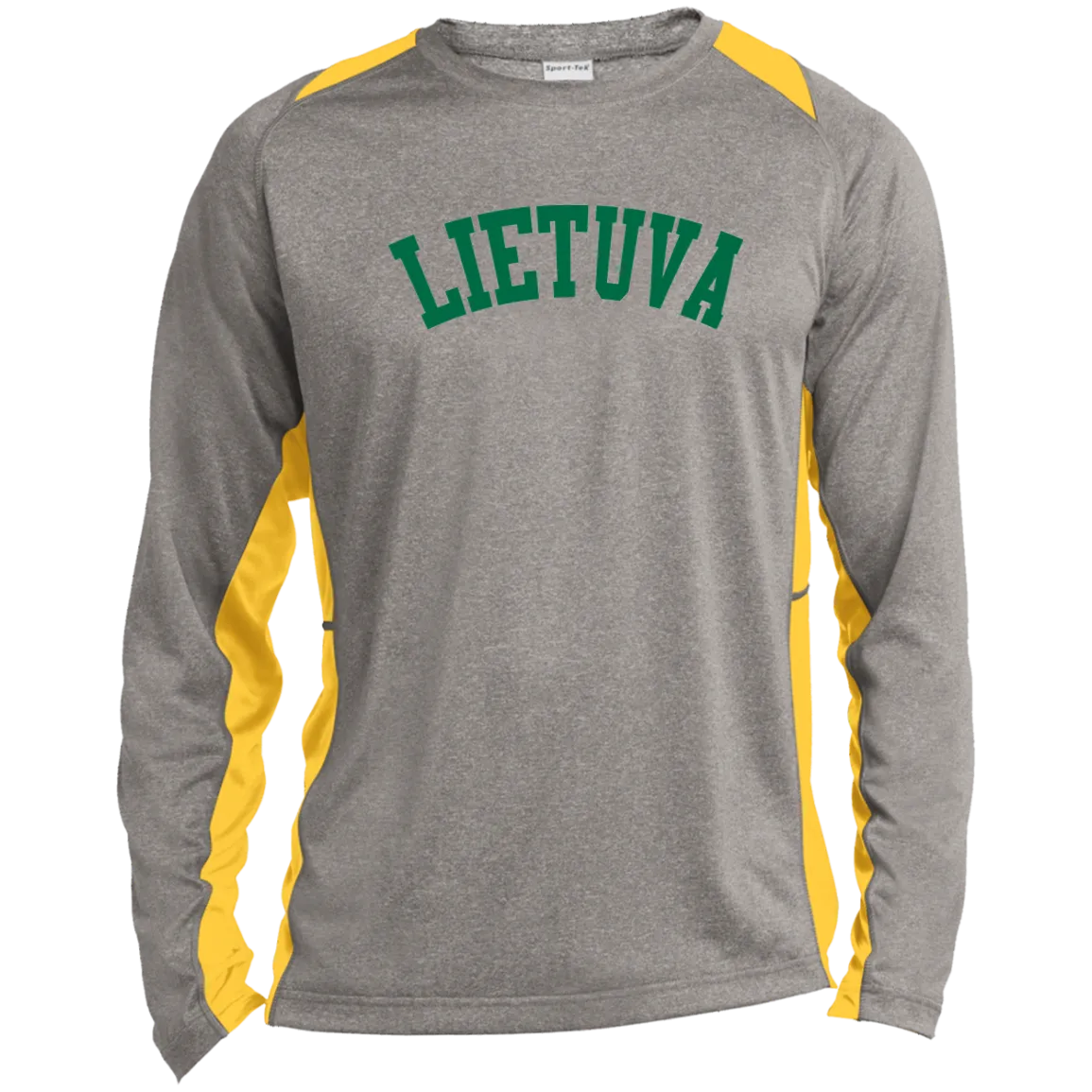 Lietuva - Men's Long Sleeve Colorblock Activewear Performance T