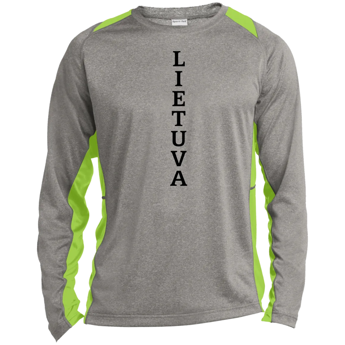 Lietuva - Men's Long Sleeve Colorblock Activewear Performance T