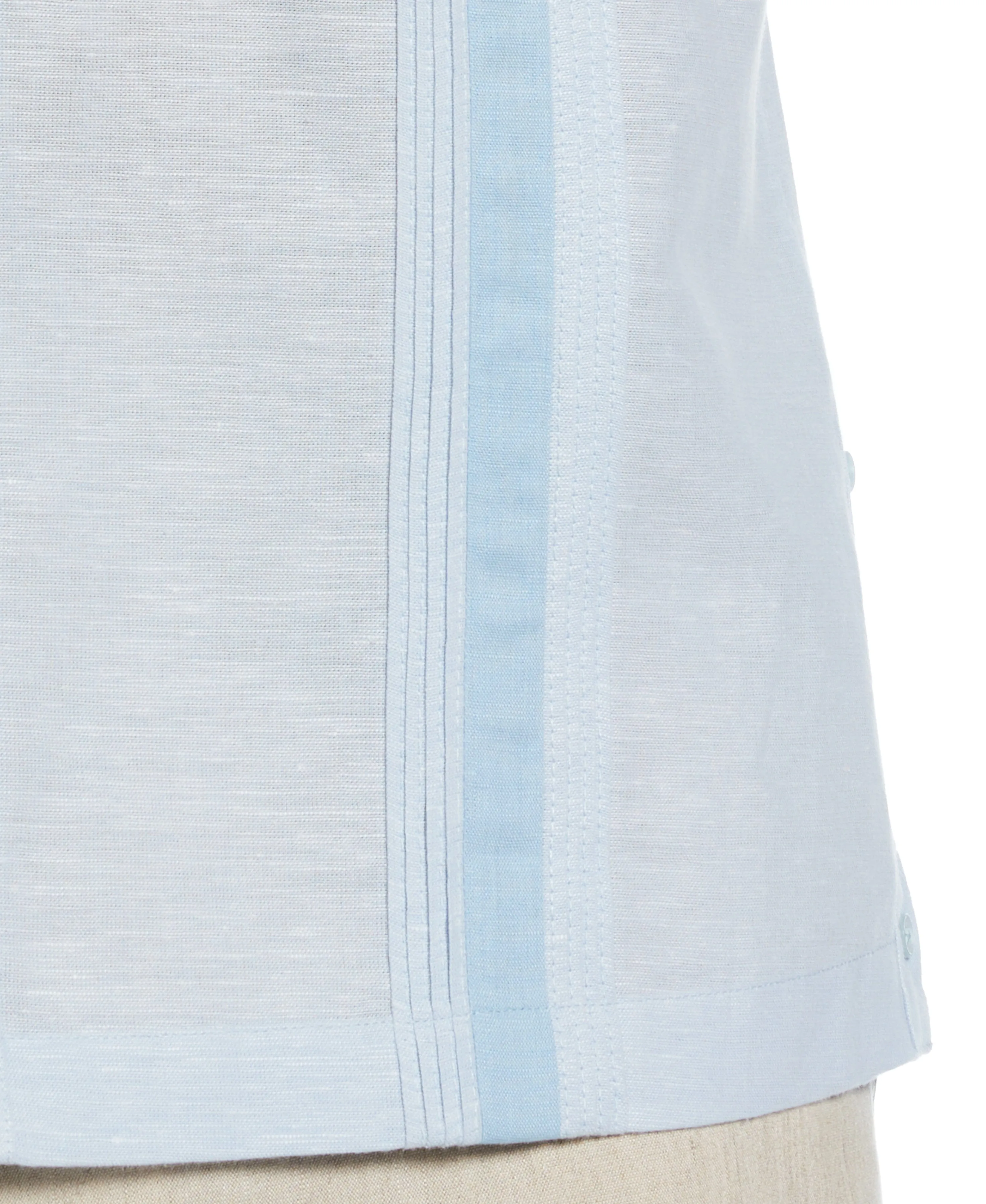 Linen Blend Cross Dye Guayabera Shirt