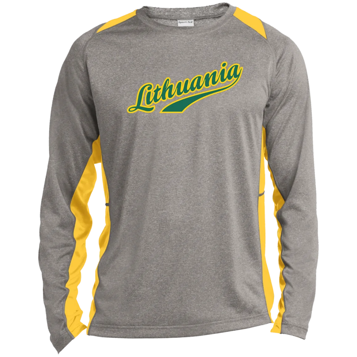 Lithuania - Men's Long Sleeve Colorblock Activewear Performance T