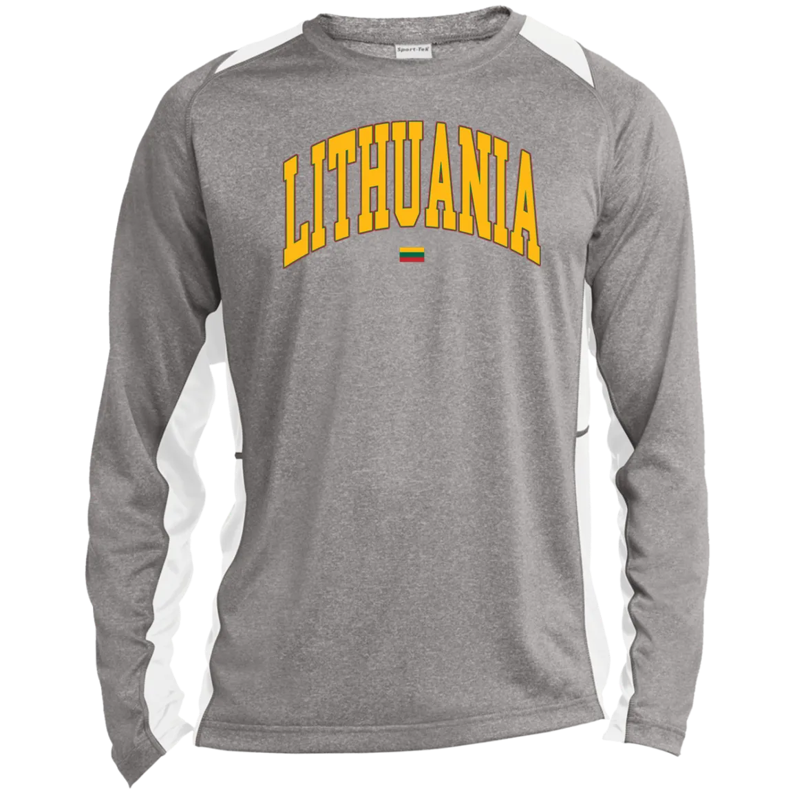Lithuania - Men's Long Sleeve Colorblock Activewear Performance T