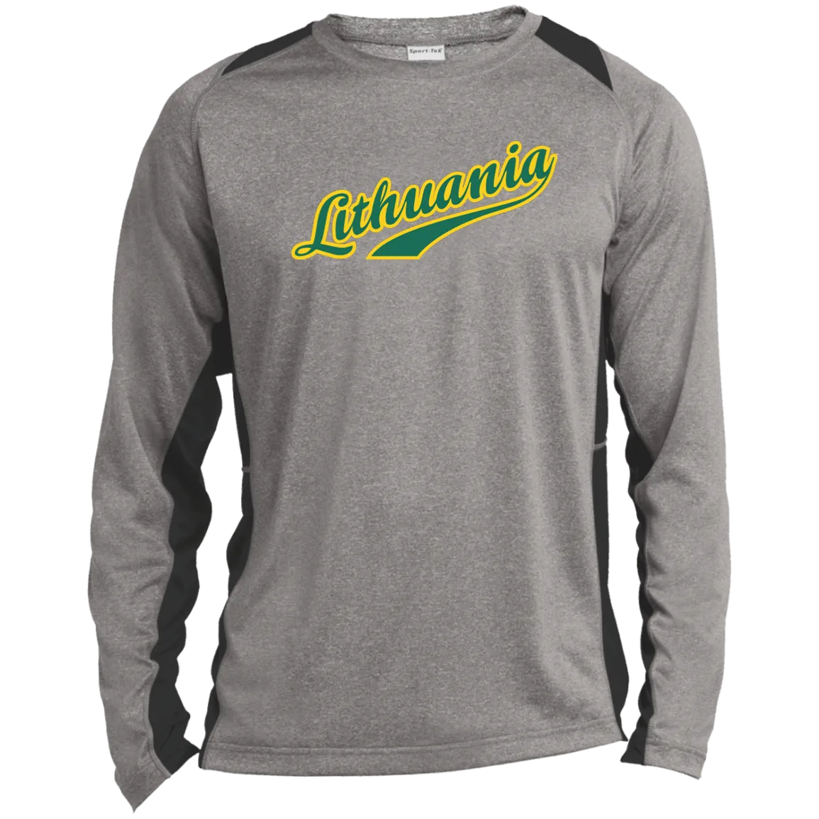 Lithuania - Men's Long Sleeve Colorblock Activewear Performance T