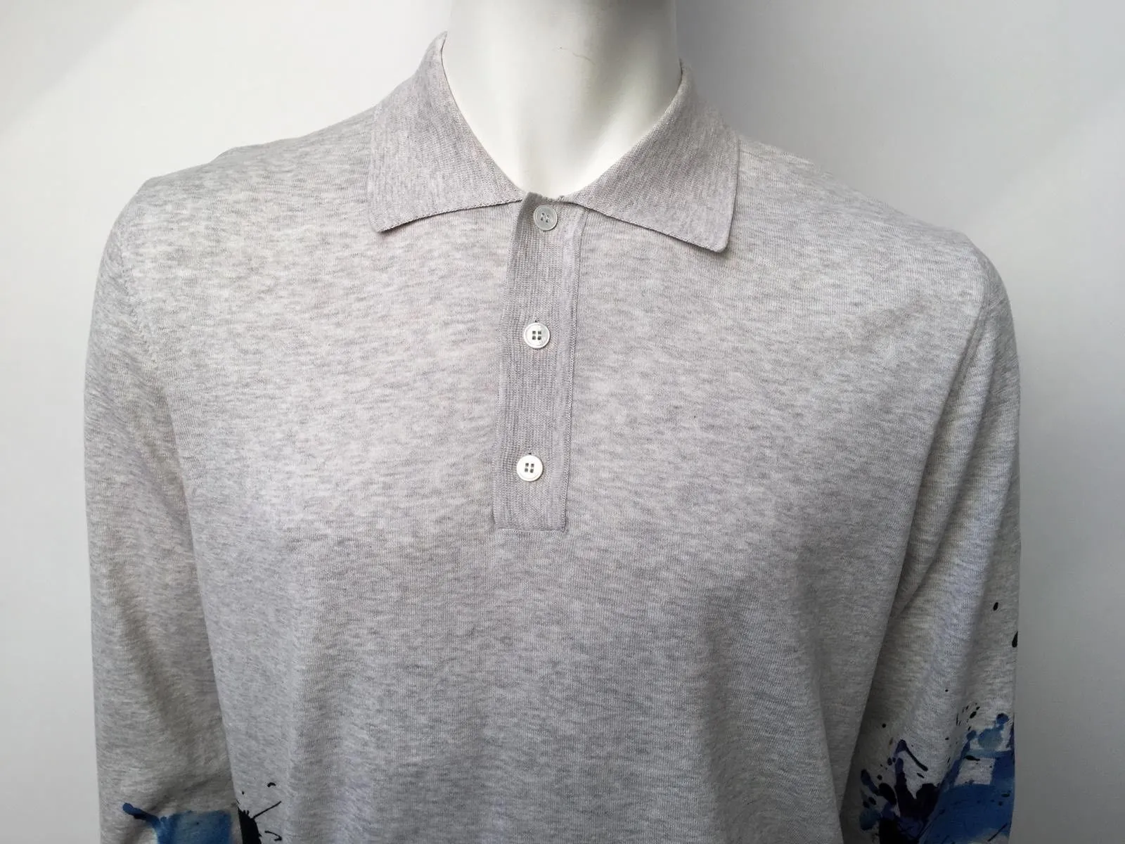 Long Sleeve Paint Polo