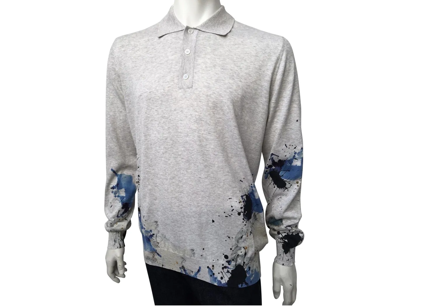 Long Sleeve Paint Polo
