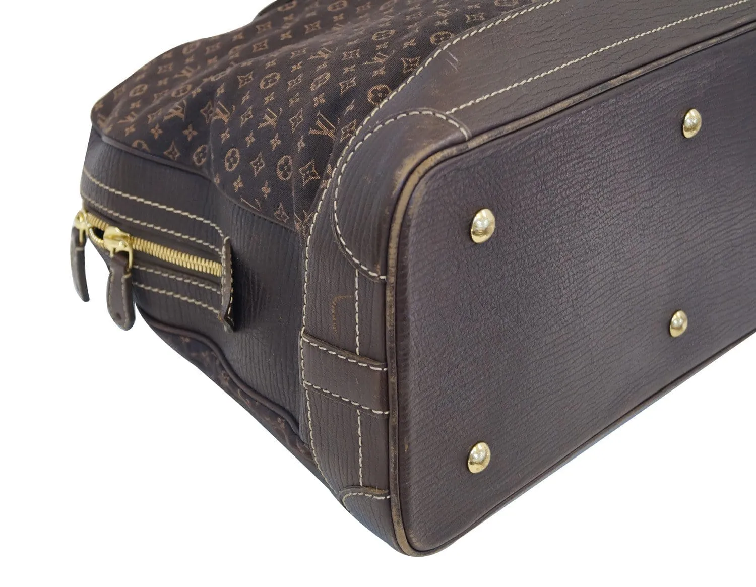 LOUIS VUITTON Monogram Mini Lin Canvas Initiales Isfahan Carryall Bag