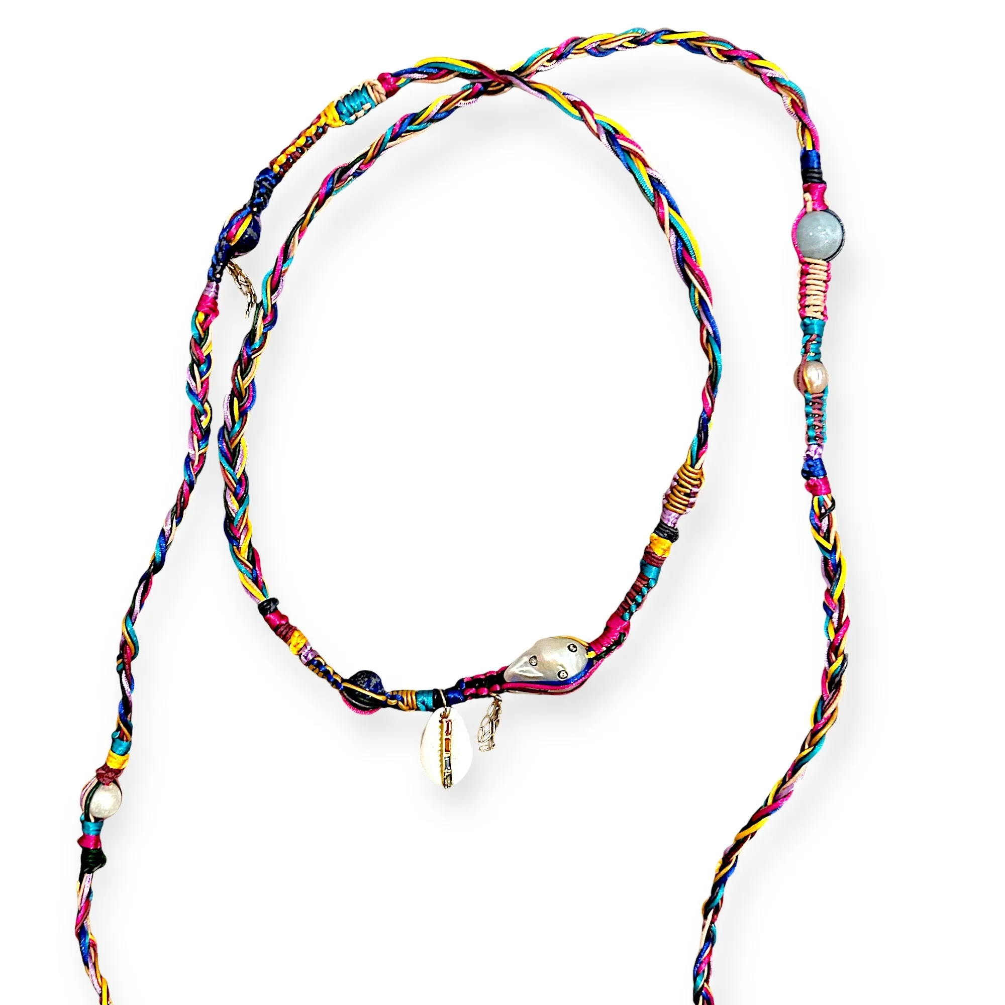 Magical Rainbow Seashell Rockstar Lariat