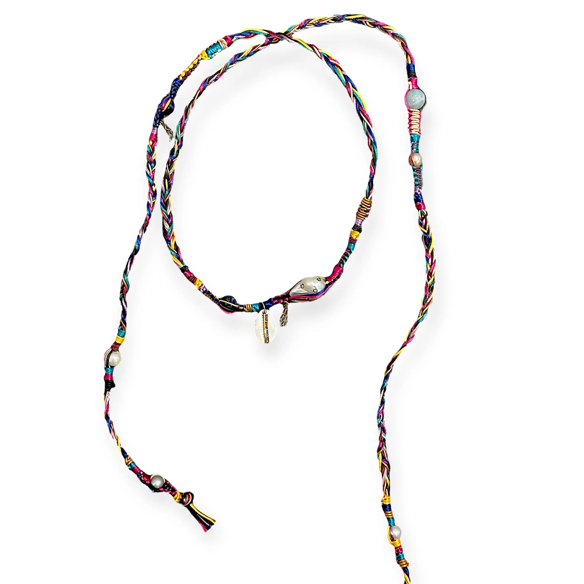 Magical Rainbow Seashell Rockstar Lariat