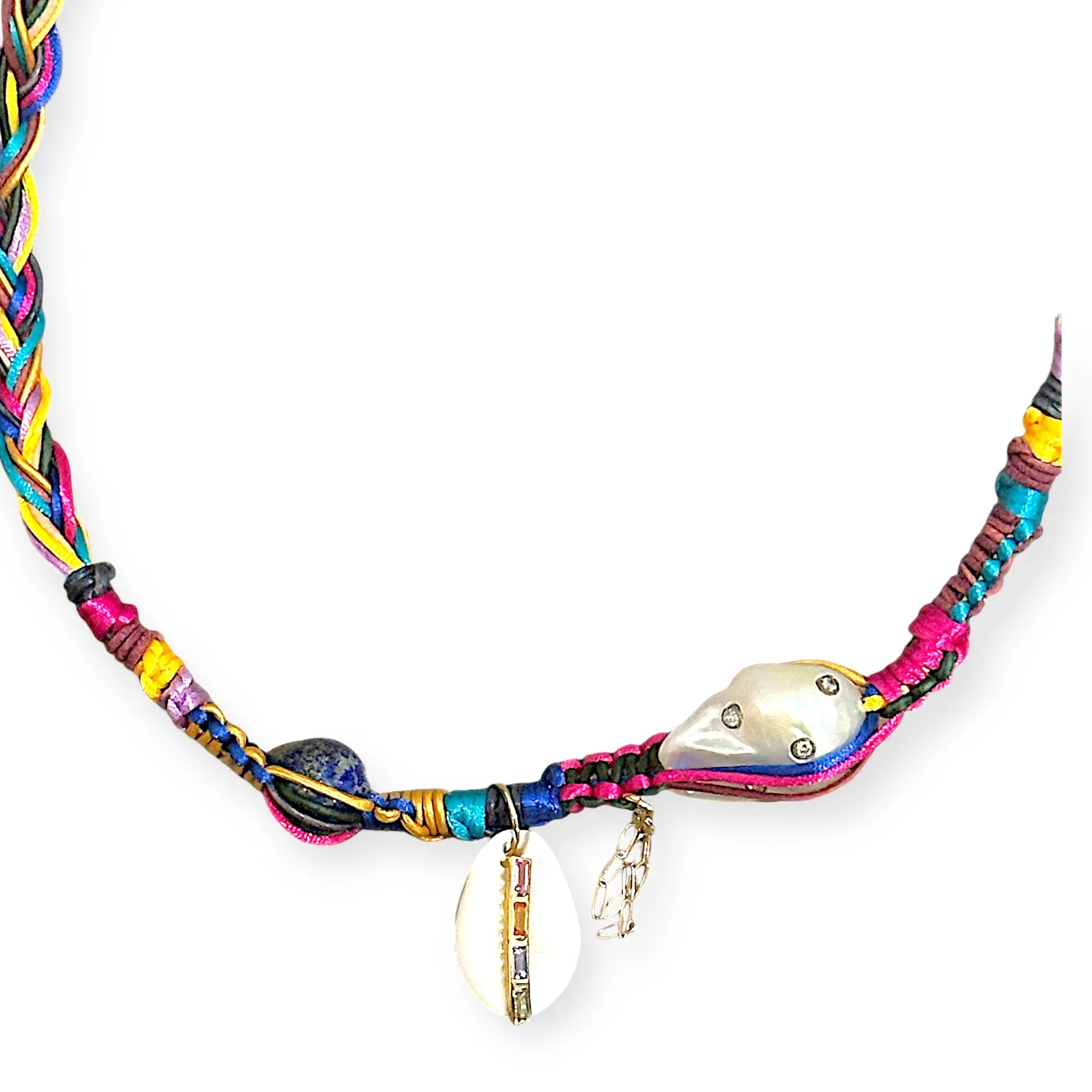 Magical Rainbow Seashell Rockstar Lariat