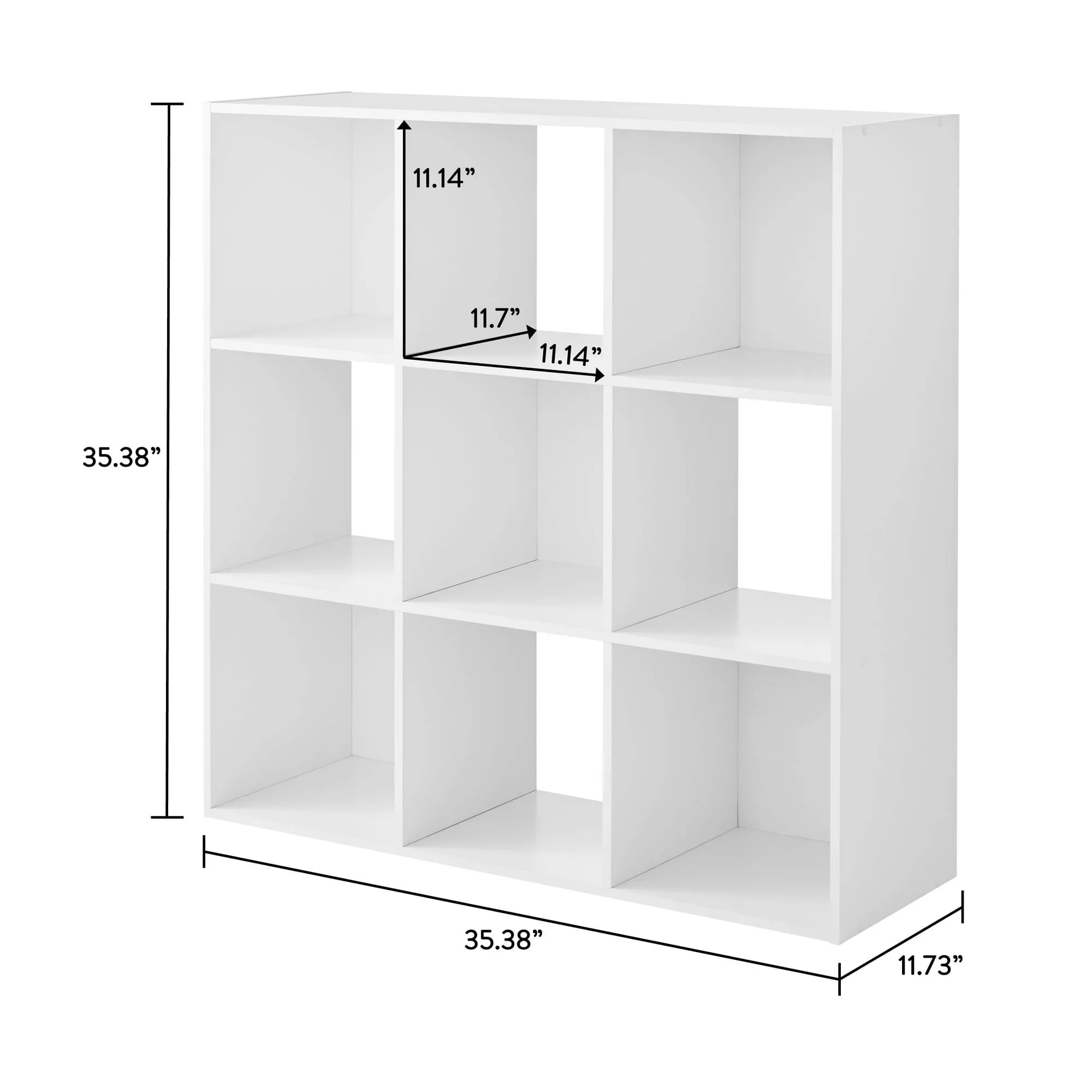 Mainstays 11" 9-Cube Storage Organizer, White - open_box
