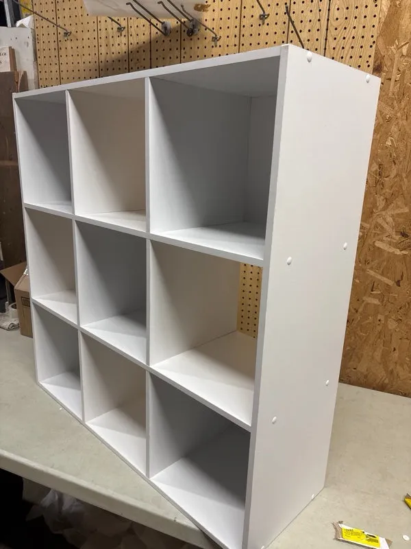 Mainstays 11" 9-Cube Storage Organizer, White - open_box