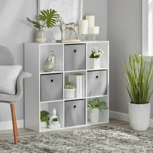 Mainstays 11" 9-Cube Storage Organizer, White - open_box