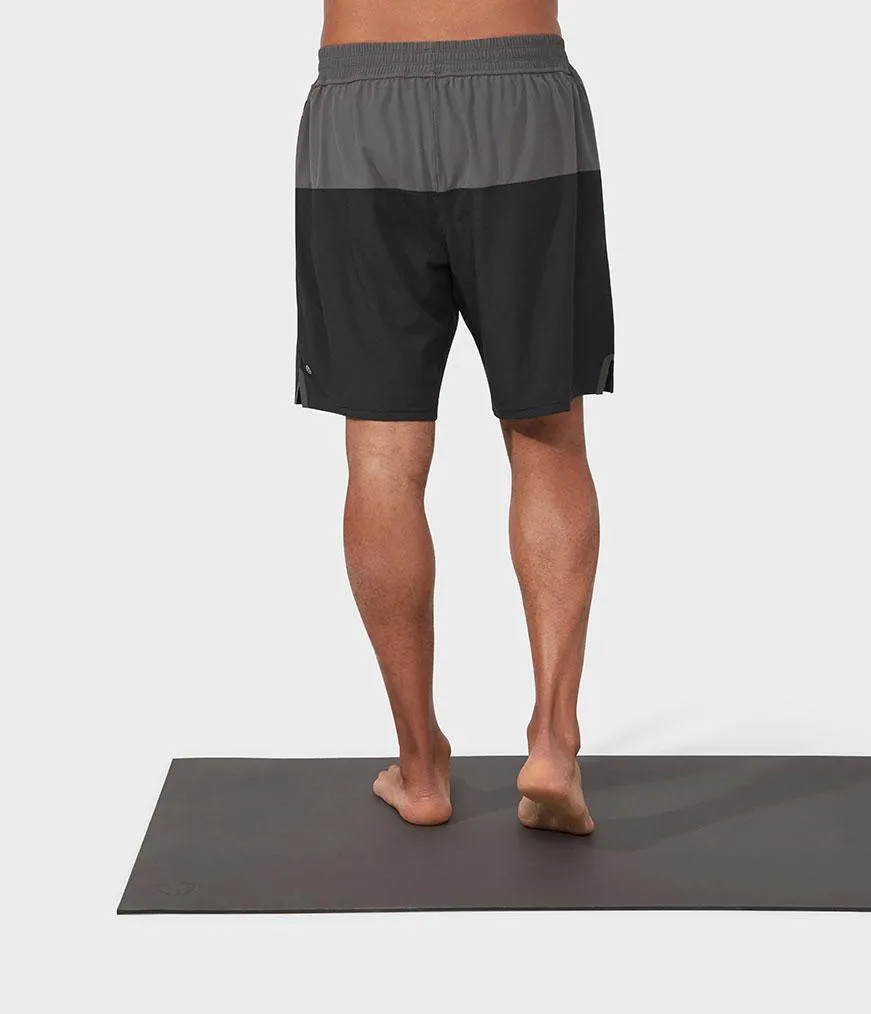 Manduka Apparel - Men's Lunge Short Colorblock - Black Combo