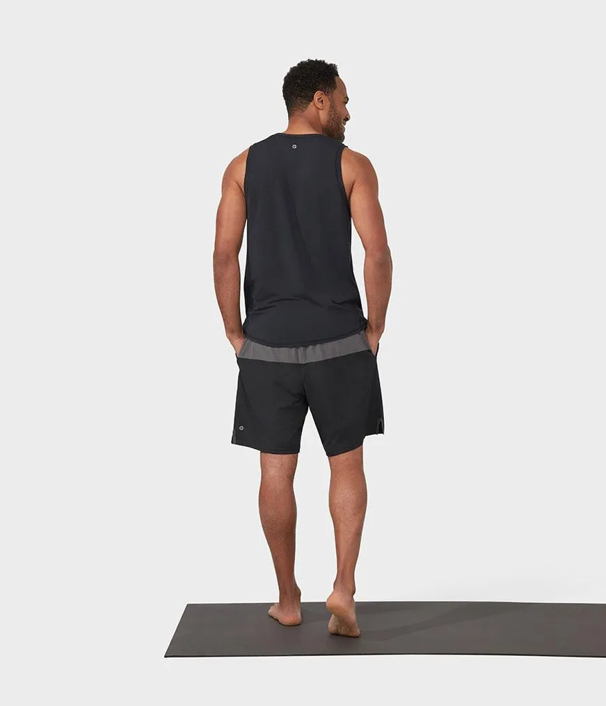 Manduka Apparel - Men's Lunge Short Colorblock - Black Combo