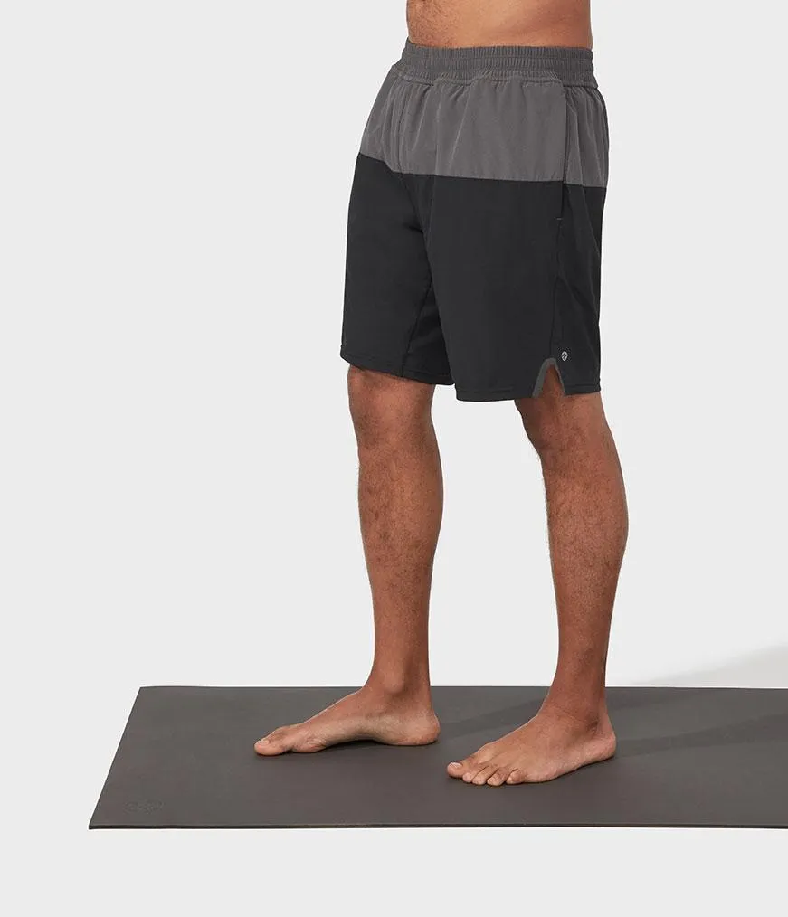 Manduka Apparel - Men's Lunge Short Colorblock - Black Combo
