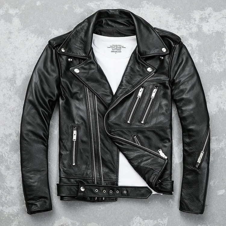 Men's Classic Brando Biker Leather Jacket