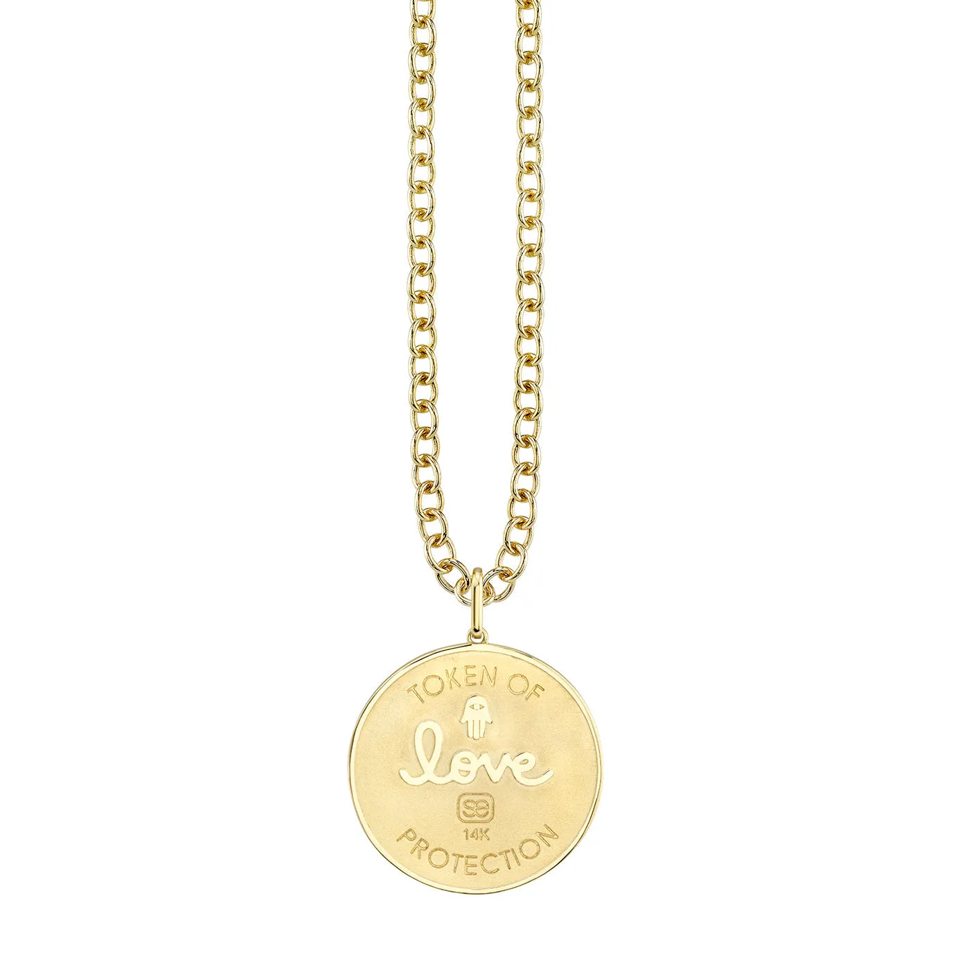 Men's Collection Gold & Diamond Eye Coin Charm