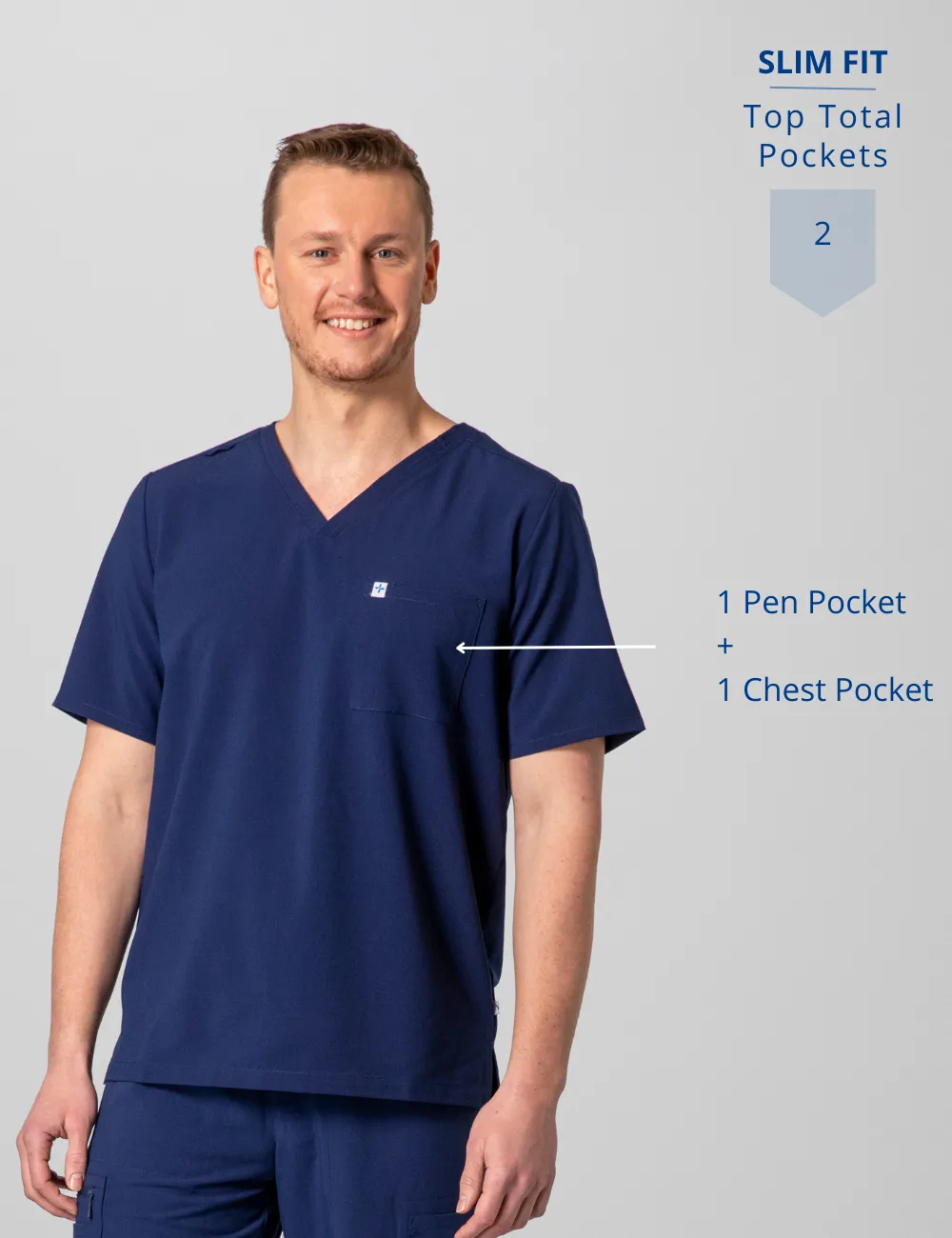 Men's Essential Scrub Top - Teal