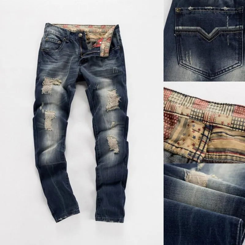 Men's Fashion Ripped Jeans