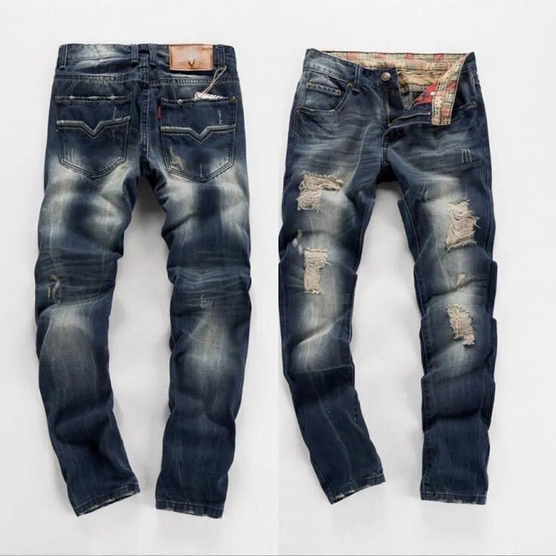 Men's Fashion Ripped Jeans