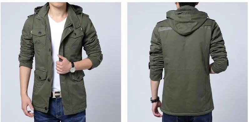 Men's Fashion Velvet Hood Jacket