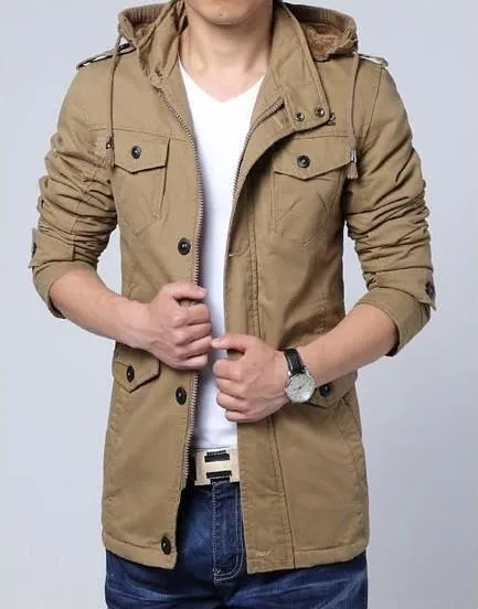 Men's Fashion Velvet Hood Jacket