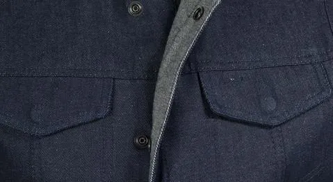 Mens Kershaw Style Unlined Raw Denim interior Concealed carry SOA vest