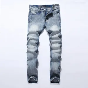 Men's Light StoneWashed Ripped Jeans